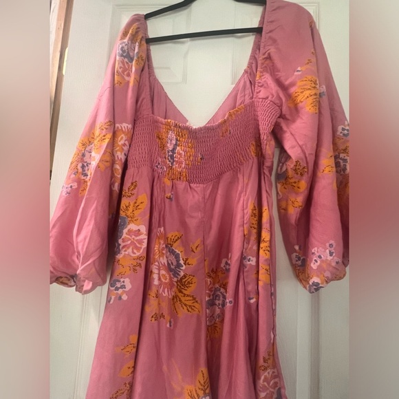 Free people Francesca mini dress poplin boho cottagecore fairy large sweetheart - Picture 9 of 10